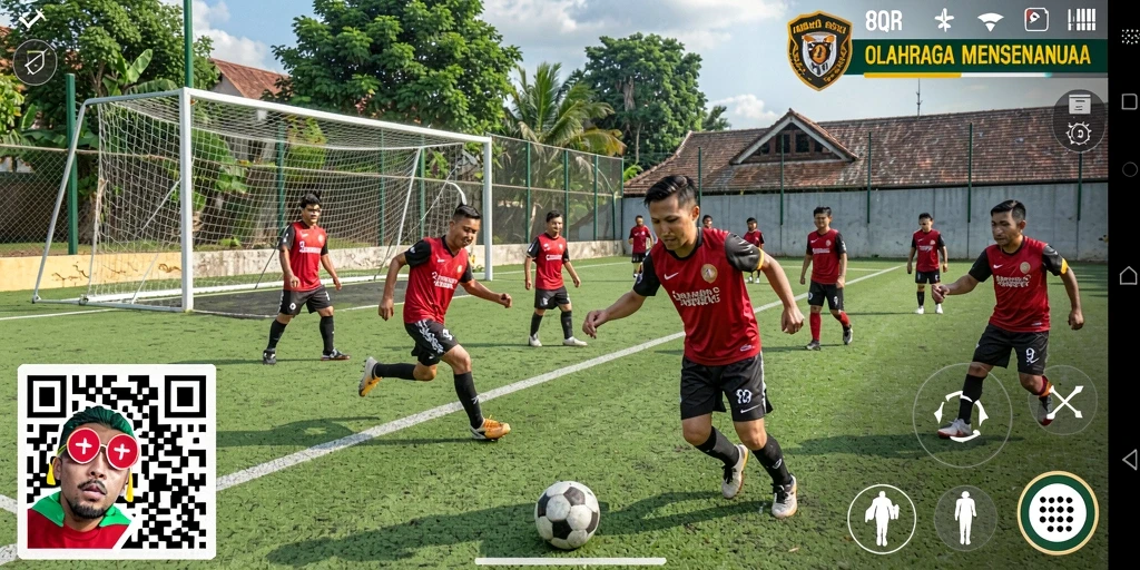Tampilan gameplay seru dari 8QR dengan berbagai karakter.