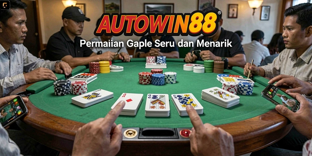 Gameplay seru AUTOWIN88 dengan momen-momen menegangkan dalam Gaple.