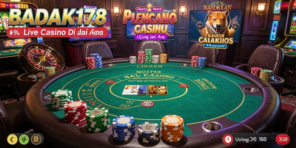 Tampilan gameplay Live Casino yang menarik di BADAK178.
