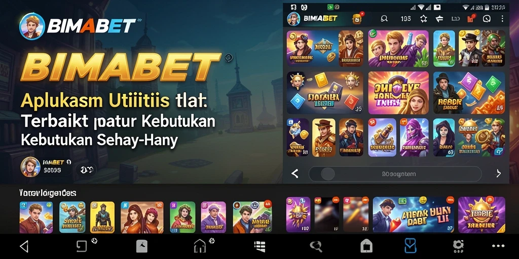 Tampilan utama BIMABET dengan fitur utilitas canggih.