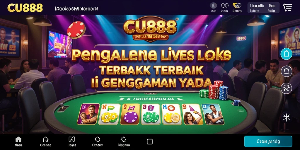 Screenshot gameplay CU888 yang menunjukkan dealer langsung dan antusiasme permainan.