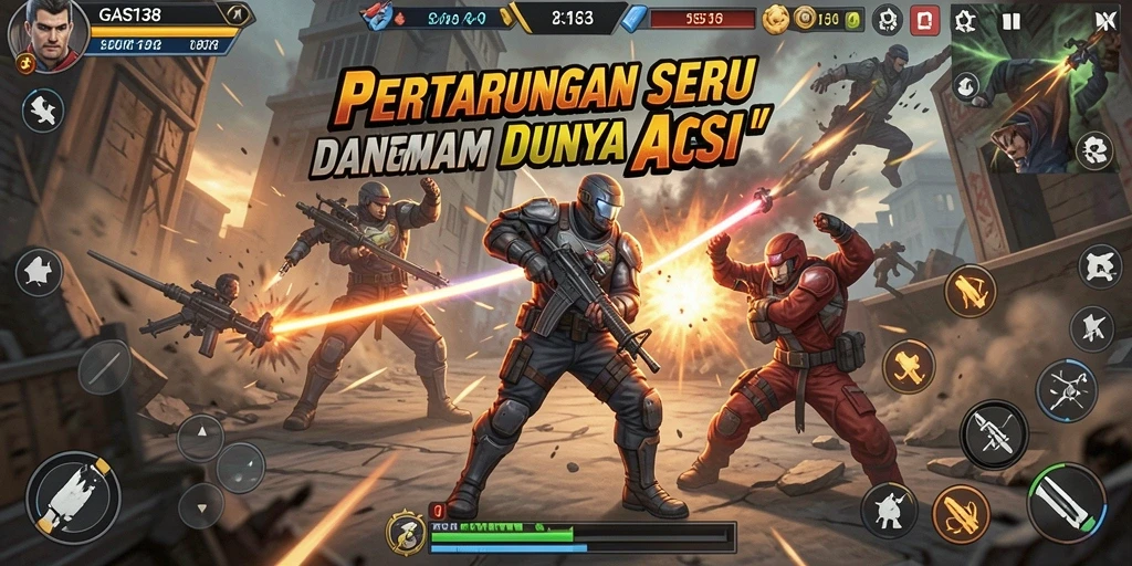 Gameplay aksi GAS138 yang penuh adrenalin dan seru.