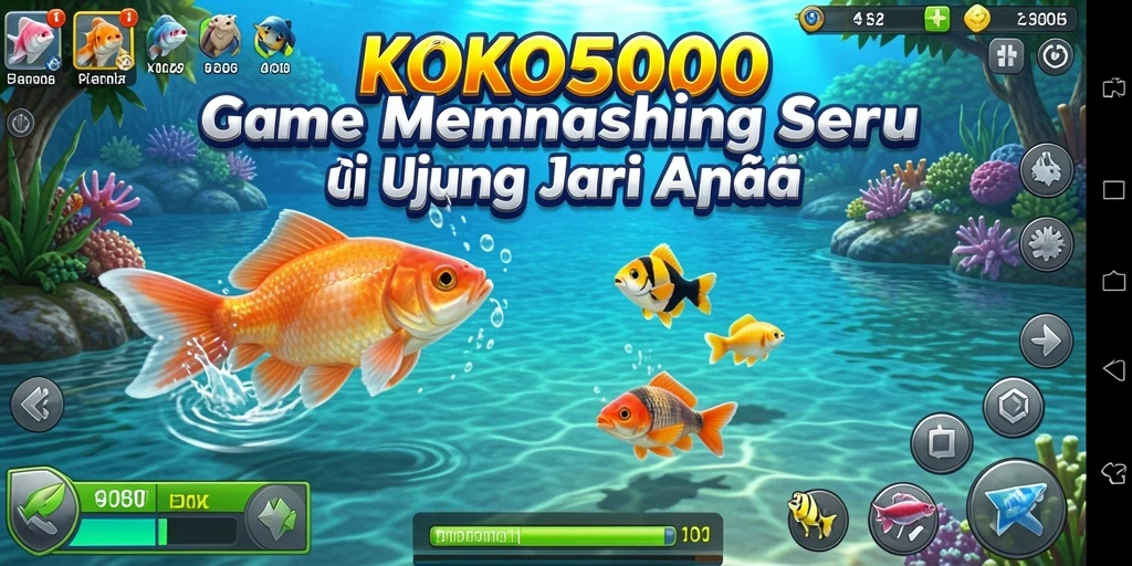 Tampilan gameplay memancing KOKO5000 yang menarik dan seru.