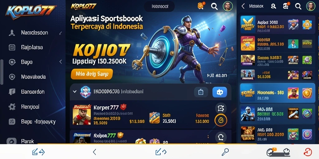 Tampilan gameplay KOPLO77 saat taruhan olahraga berlangsung.