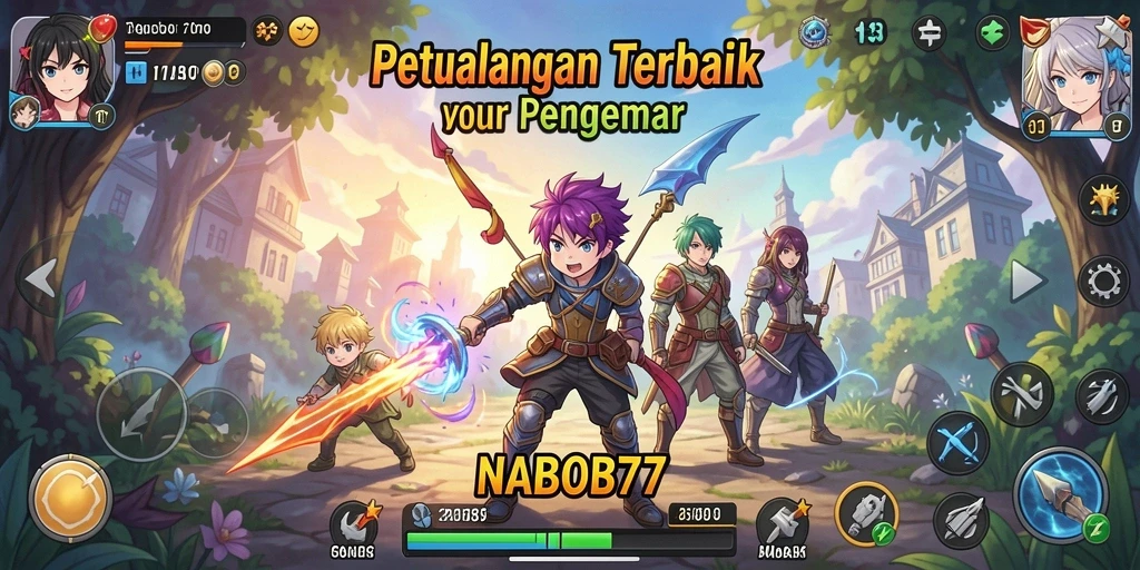 Menampilkan aksi seru dalam gameplay Anime di NABOB77.