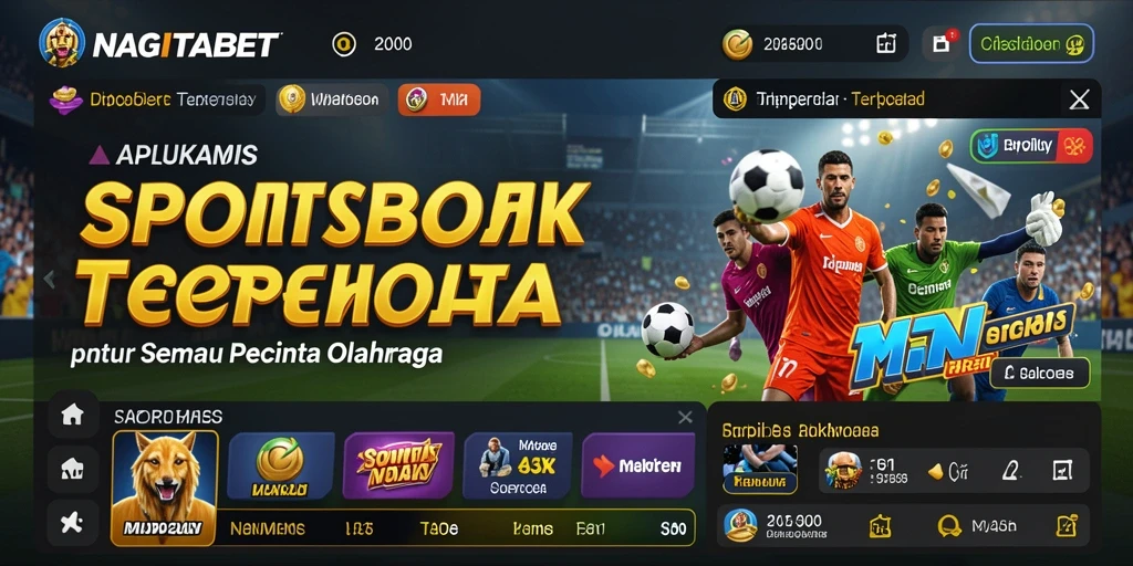 Tampilan antarmuka aplikasi Sportsbook NAGITABET yang menarik dan mudah digunakan.