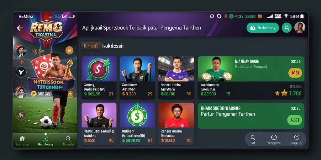 Tampilan gameplay yang menarik dari aplikasi Sportsbook REMI62.