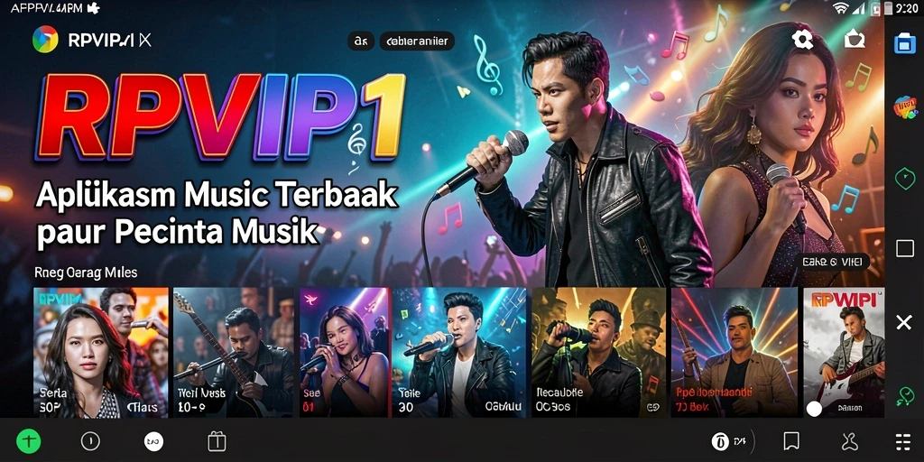 Tangkapan layar gameplay RPVIP1 saat pengguna berinteraksi dengan musik.