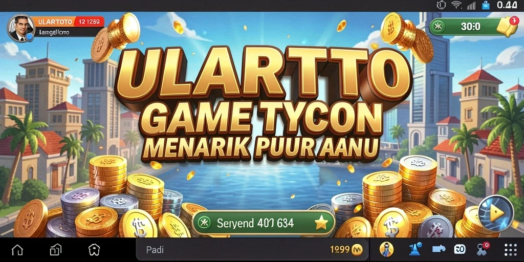 Screenshot ULARTOTO menampilkan berbagai elemen gameplay Tycoon.