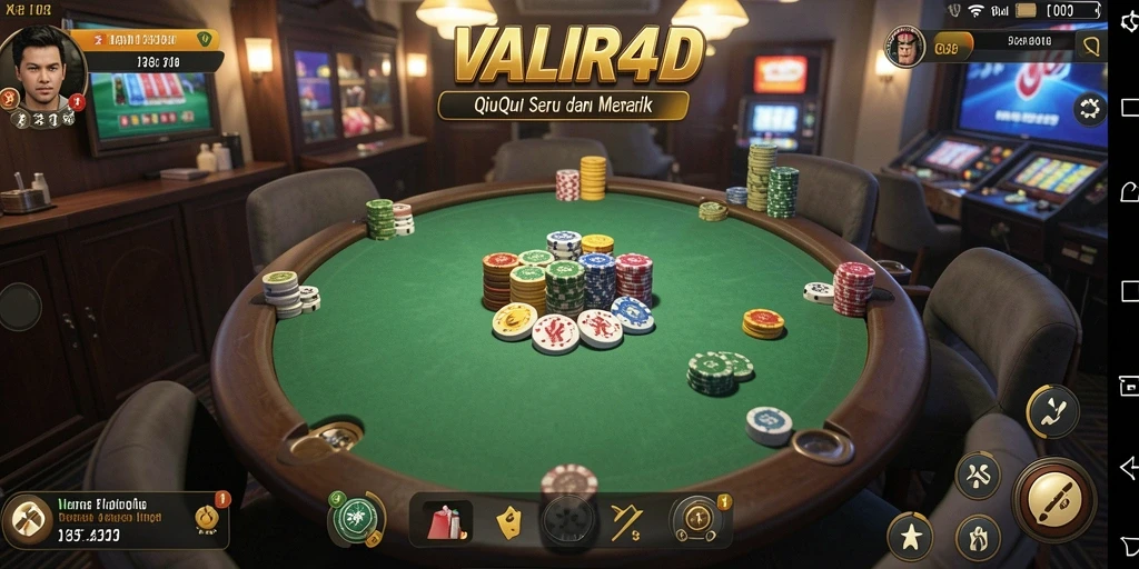 Screenshot gameplay VALIR4D yang menampilkan aksi seru dalam permainan QiuQiu.