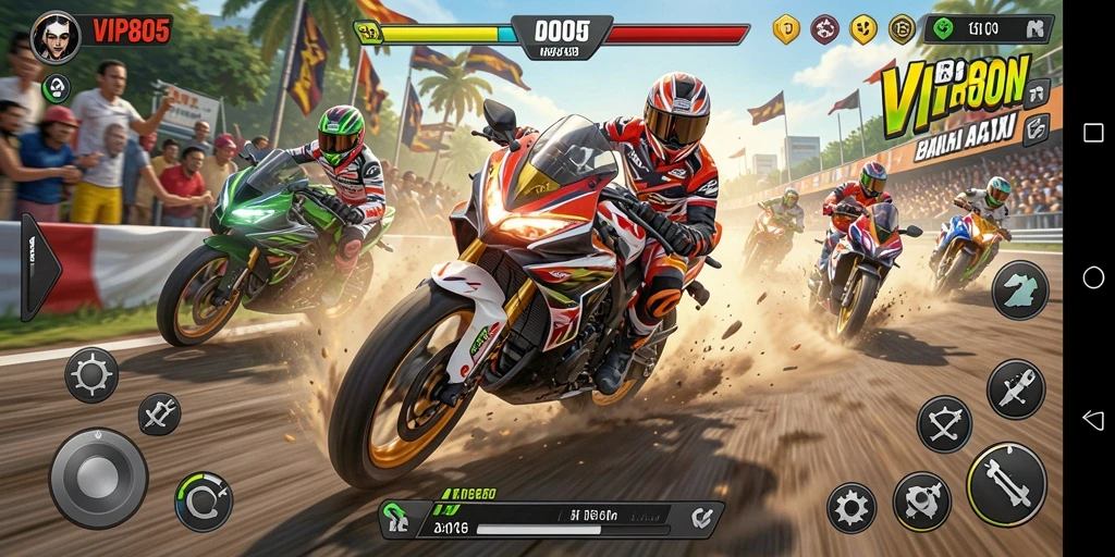 Tampilan gameplay yang menegangkan dan seru dari VIP805.